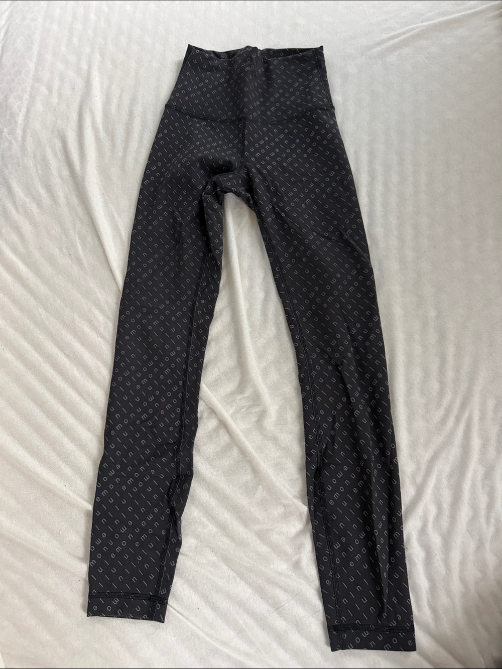 lululemon athletica Black Patterned High-Rise Leggings